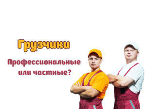 Профессиональные или частные грузчики